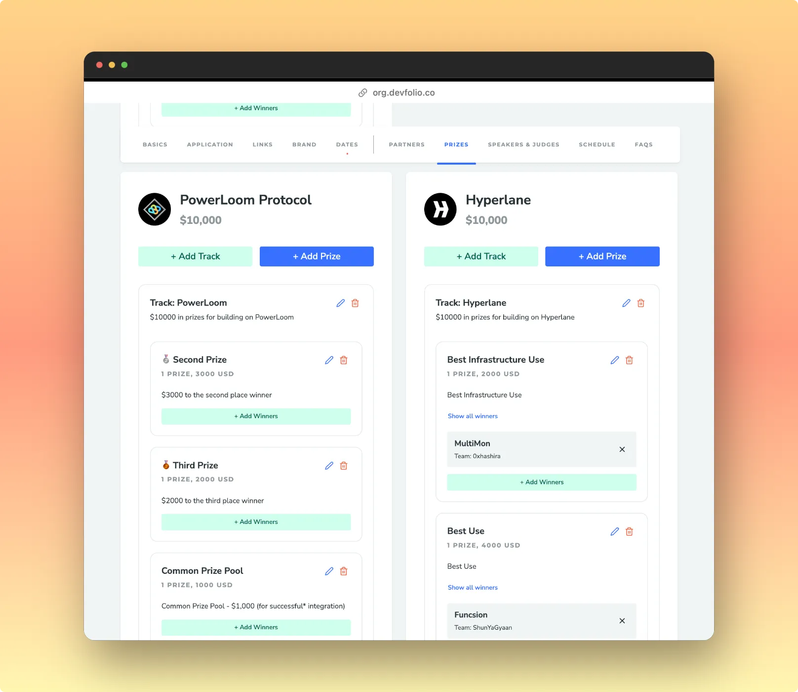 Organizer Dashboard